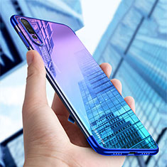Carcasa Silicona Ultrafina Transparente T04 para Huawei P20 Pro Azul