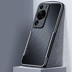 Carcasa Silicona Ultrafina Transparente T05 para Huawei P60 Negro