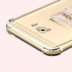Carcasa Silicona Ultrafina Transparente T05 para Samsung Galaxy C7 Pro C7010 Gris