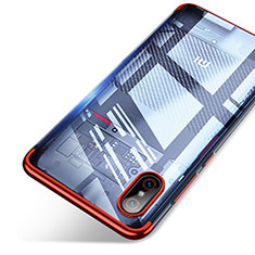 Carcasa Silicona Ultrafina Transparente T06 para Xiaomi Mi 8 Screen Fingerprint Edition Rojo
