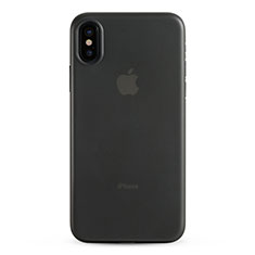 Carcasa Silicona Ultrafina Transparente T08 para Apple iPhone Xs Max Gris