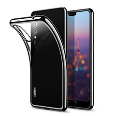 Carcasa Silicona Ultrafina Transparente T08 para Huawei P20 Pro Negro