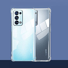 Carcasa Silicona Ultrafina Transparente T09 para Oppo Reno6 Pro+ Plus 5G Claro