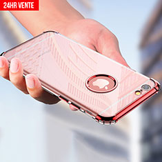 Carcasa Silicona Ultrafina Transparente T14 para Apple iPhone 6 Rojo