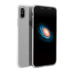 Carcasa Silicona Ultrafina Transparente T18 para Apple iPhone Xs Max Blanco