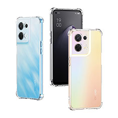 Carcasa Silicona Ultrafina Transparente T18 para Oppo Reno9 Pro 5G Claro