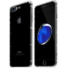 Carcasa Silicona Ultrafina Transparente Z07 para Apple iPhone 7 Plus Claro
