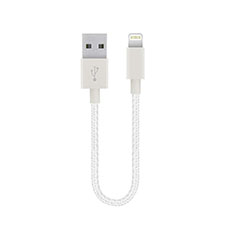 Cargador Cable USB Carga y Datos 15cm S01 para Apple iPhone 13 Mini Blanco