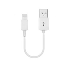 Cargador Cable USB Carga y Datos 20cm S02 para Apple iPhone 8 Blanco