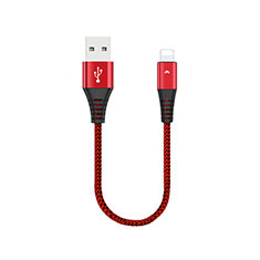 Cargador Cable USB Carga y Datos 30cm D16 para Apple iPhone 8 Rojo