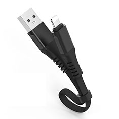 Cargador Cable USB Carga y Datos 30cm S04 para Apple iPad 10.2 (2020) Negro