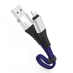 Cargador Cable USB Carga y Datos 30cm S04 para Apple iPad 2 Azul