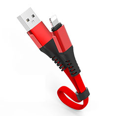 Cargador Cable USB Carga y Datos 30cm S04 para Apple iPad 2 Rojo