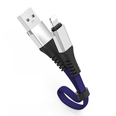 Cargador Cable USB Carga y Datos 30cm S04 para Apple iPhone SE3 ((2022)) Azul