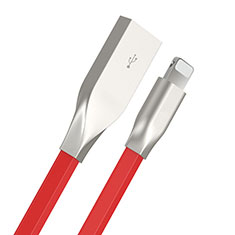 Cargador Cable USB Carga y Datos C05 para Apple iPhone 13 Pro Max Rojo