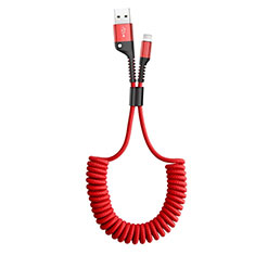 Cargador Cable USB Carga y Datos C08 para Apple iPhone 5 Rojo