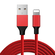 Cargador Cable USB Carga y Datos D03 para Apple iPad Mini Rojo