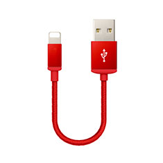 Cargador Cable USB Carga y Datos D18 para Apple iPhone 14 Plus Rojo