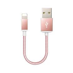 Cargador Cable USB Carga y Datos D18 para Apple iPhone 5S Oro Rosa
