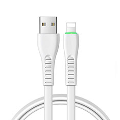 Cargador Cable USB Carga y Datos D20 para Apple iPhone 7 Plus Blanco