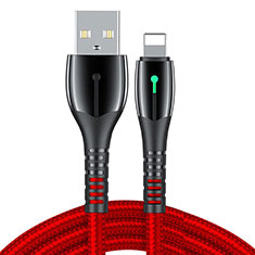 Cargador Cable USB Carga y Datos D23 para Apple iPhone 14 Plus Rojo