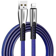 Cargador Cable USB Carga y Datos D25 para Apple iPhone 12 Pro Azul