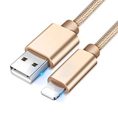 Cargador Cable USB Carga y Datos L08 para Apple iPhone Xs Max Oro