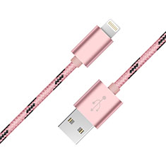 Cargador Cable USB Carga y Datos L10 para Apple iPhone 13 Rosa