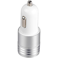 Cargador de Mechero 3.1A Adaptador Coche Doble Puerto USB Carga Rapida Universal U04 para Samsung Galaxy S21 5G Blanco