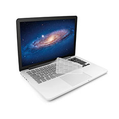 Cubre Teclado Silicona Ultrafina Transparente para Apple MacBook 12 pulgadas Blanco