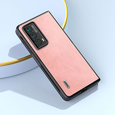 Funda Bumper Lujo Cuero y Plastico Mate Carcasa B07H para Huawei Honor Magic Vs2 5G Oro Rosa