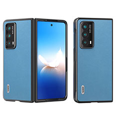 Funda Bumper Lujo Cuero y Plastico Mate Carcasa B11H para Huawei Honor Magic Vs2 5G Azul