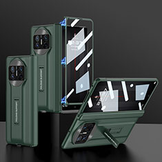Funda Bumper Lujo Cuero y Plastico Mate Carcasa B11H para Huawei Mate X5 Verde