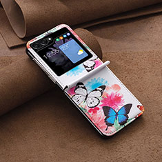 Funda Bumper Lujo Cuero y Plastico Mate Carcasa BF2 para Samsung Galaxy Z Flip5 5G Vistoso