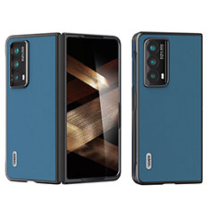 Funda Bumper Lujo Cuero y Plastico Mate Carcasa BH1 para Huawei Honor Magic Vs2 5G Azul