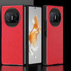 Funda Bumper Lujo Cuero y Plastico Mate Carcasa BH5 para Huawei Mate X5 Rojo
