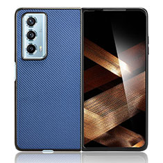 Funda Bumper Lujo Cuero y Plastico Mate Carcasa BH6 para Huawei Honor Magic Vs2 5G Azul