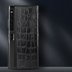 Funda Bumper Lujo Cuero y Plastico Mate Carcasa DL2 para Huawei Mate Xs 2 Negro
