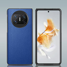 Funda Bumper Lujo Cuero y Plastico Mate Carcasa GS2 para Huawei Mate X3 Azul
