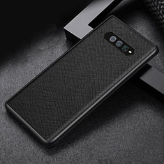 Funda Bumper Lujo Cuero y Plastico Mate Carcasa para Xiaomi Black Shark 4S 5G Negro
