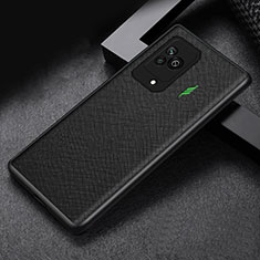 Funda Bumper Lujo Cuero y Plastico Mate Carcasa para Xiaomi Black Shark 5 Pro 5G Negro