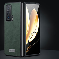 Funda Bumper Lujo Cuero y Plastico Mate Carcasa SD2 para Huawei Honor Magic Vs Ultimate 5G Verde