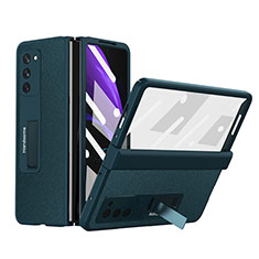 Funda Bumper Lujo Cuero y Plastico Mate Carcasa Z06 para Samsung Galaxy Z Fold2 5G Verde