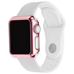 Funda Bumper Lujo Marco de Aluminio C03 para Apple iWatch 3 42mm Rosa