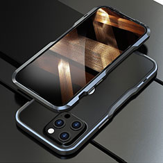 Funda Bumper Lujo Marco de Aluminio Carcasa A01 para Apple iPhone 14 Pro Gris