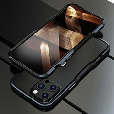 Funda Bumper Lujo Marco de Aluminio Carcasa A01 para Apple iPhone 14 Pro Max Negro