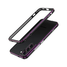 Funda Bumper Lujo Marco de Aluminio Carcasa A01 para Samsung Galaxy S21 FE 5G Morado