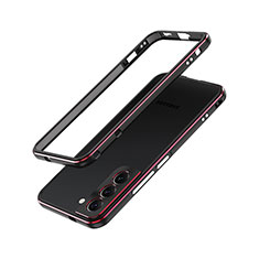 Funda Bumper Lujo Marco de Aluminio Carcasa A01 para Samsung Galaxy S23 5G Rojo y Negro