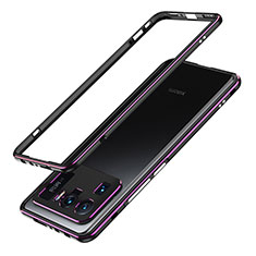 Funda Bumper Lujo Marco de Aluminio Carcasa A01 para Xiaomi Mi 11 Ultra 5G Morado