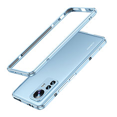 Funda Bumper Lujo Marco de Aluminio Carcasa A01 para Xiaomi Mi 12S Pro 5G Azul